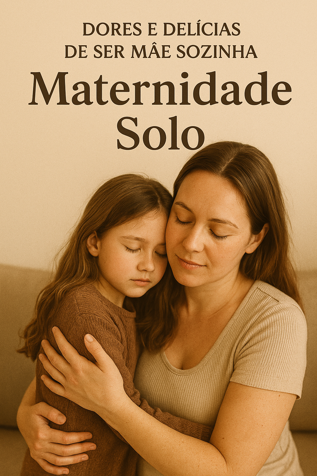 Mãe solo sorrindo com o bebê no colo, sentada em um ambiente acolhedor