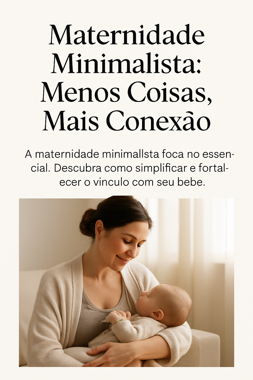 Maternidade Minimalista – Conexão em Primeiro Lugar